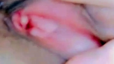 Pussy masturbation in close up with gorgeous blonde teen