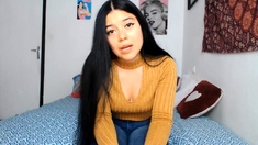 Shy brunette homemade amateur webcam teen