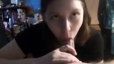 Blonde girl makes you cum with her mouth