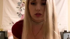 Blonde Teen Solo Masturbating On Webcam