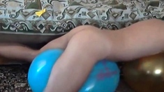 Popping Fun With My Twink Balloon Buddy