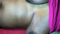 Jamaican Uncle's Girl's Big Natural Saggy Tits