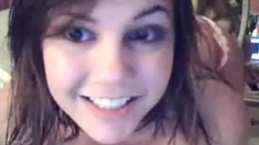 Teen fingers her ass on webcam
