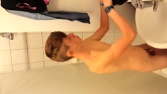 18yo Smooth Skinny Boy Caught Naked