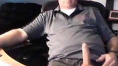 Handsome dad exposing his penis