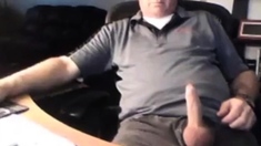 Handsome dad exposing his penis